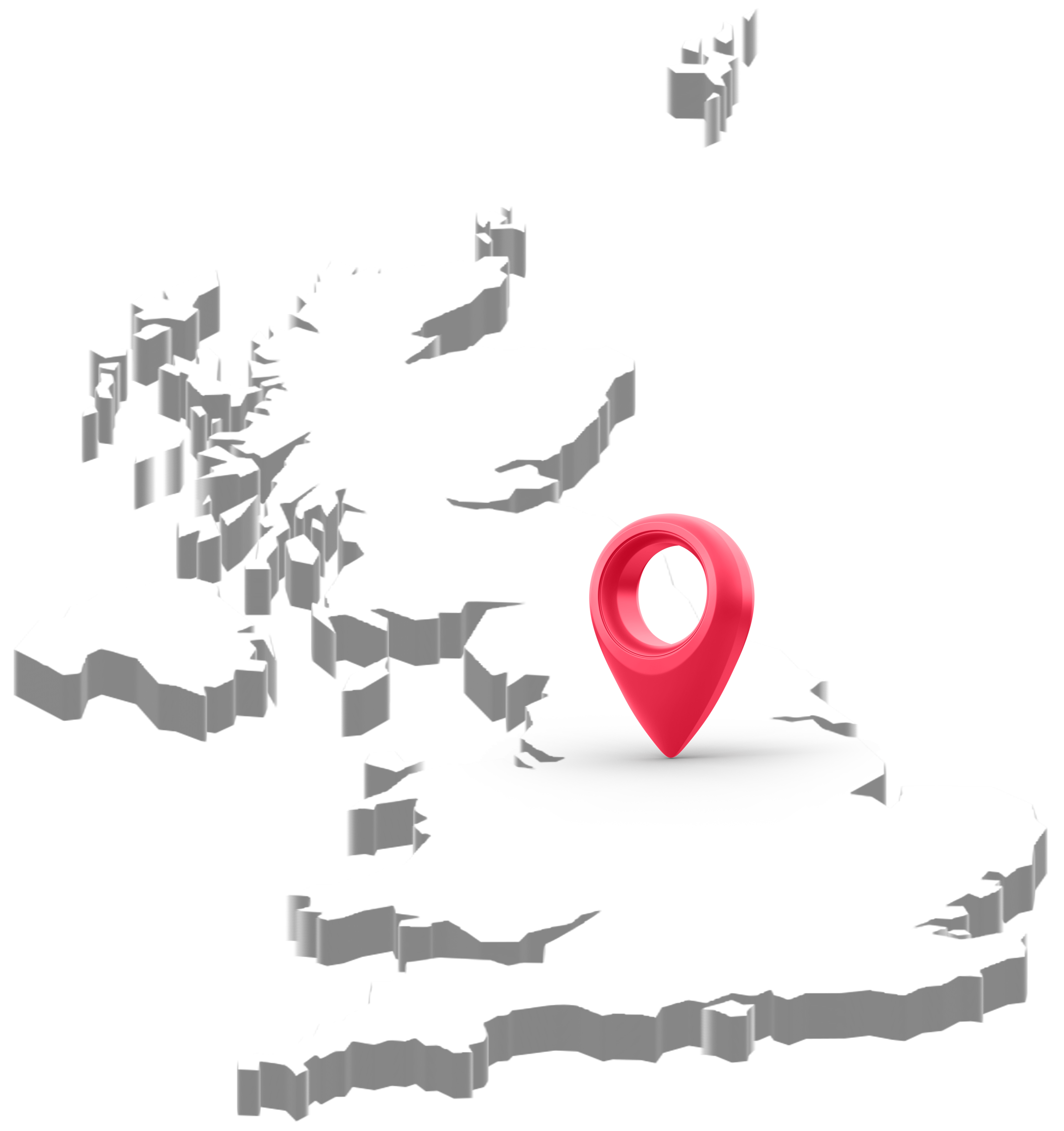 Map of the UK with a marker on Mansfield showing CL Clearances coverage area across Yorkshire and East Yorkshire